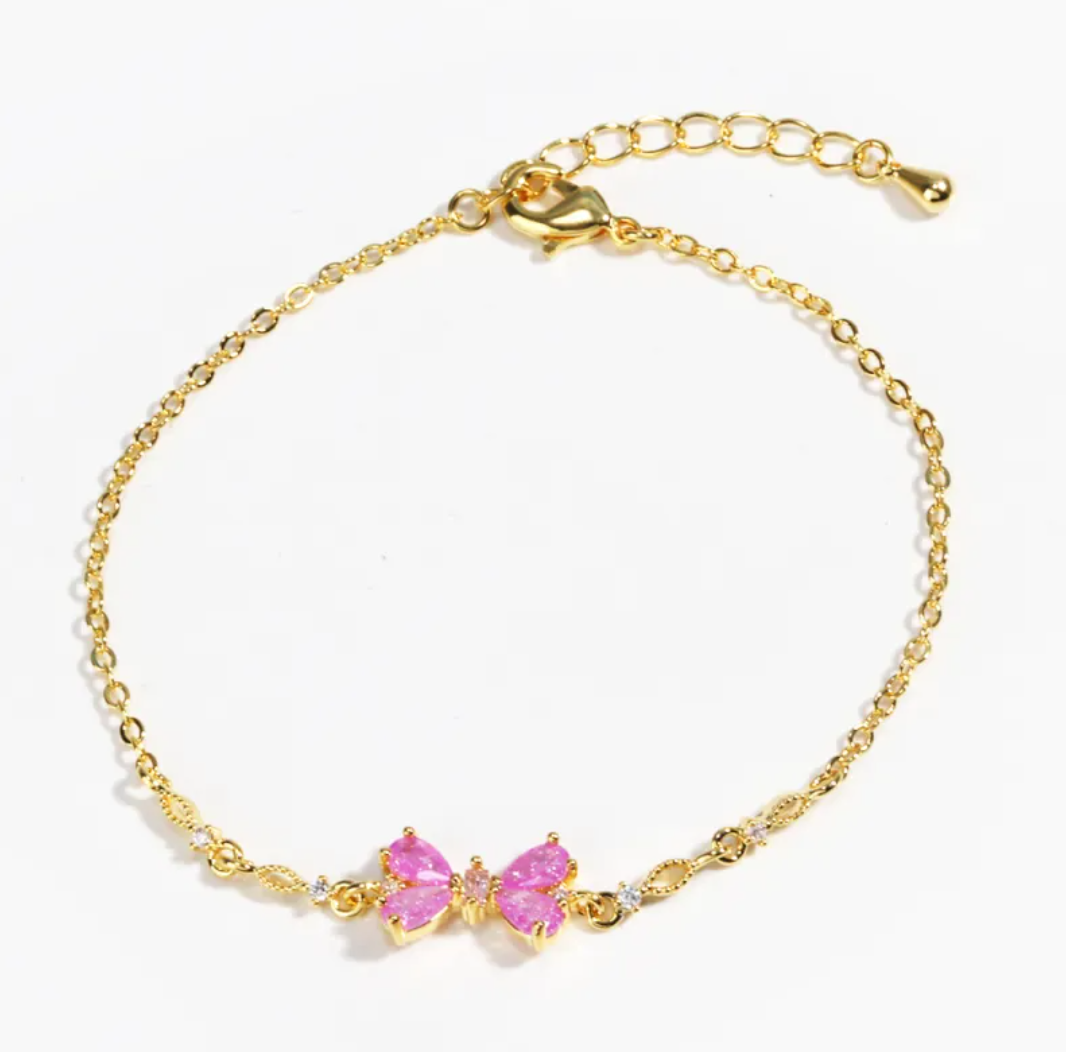 Y2K Heart Rhinestone Bracelet