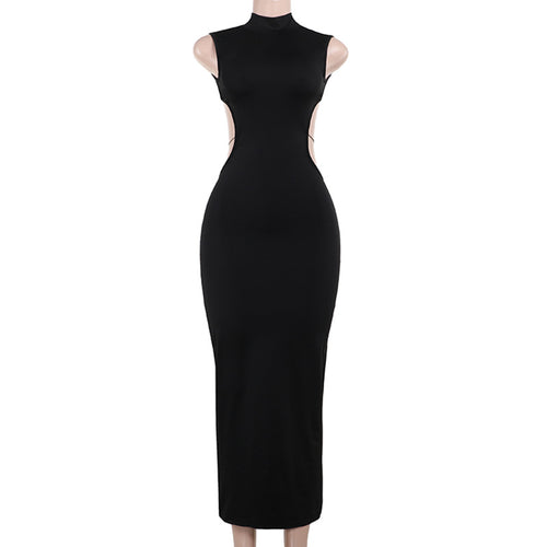 Backless Bandage Bodycon Maxi Dress for Women Y2K