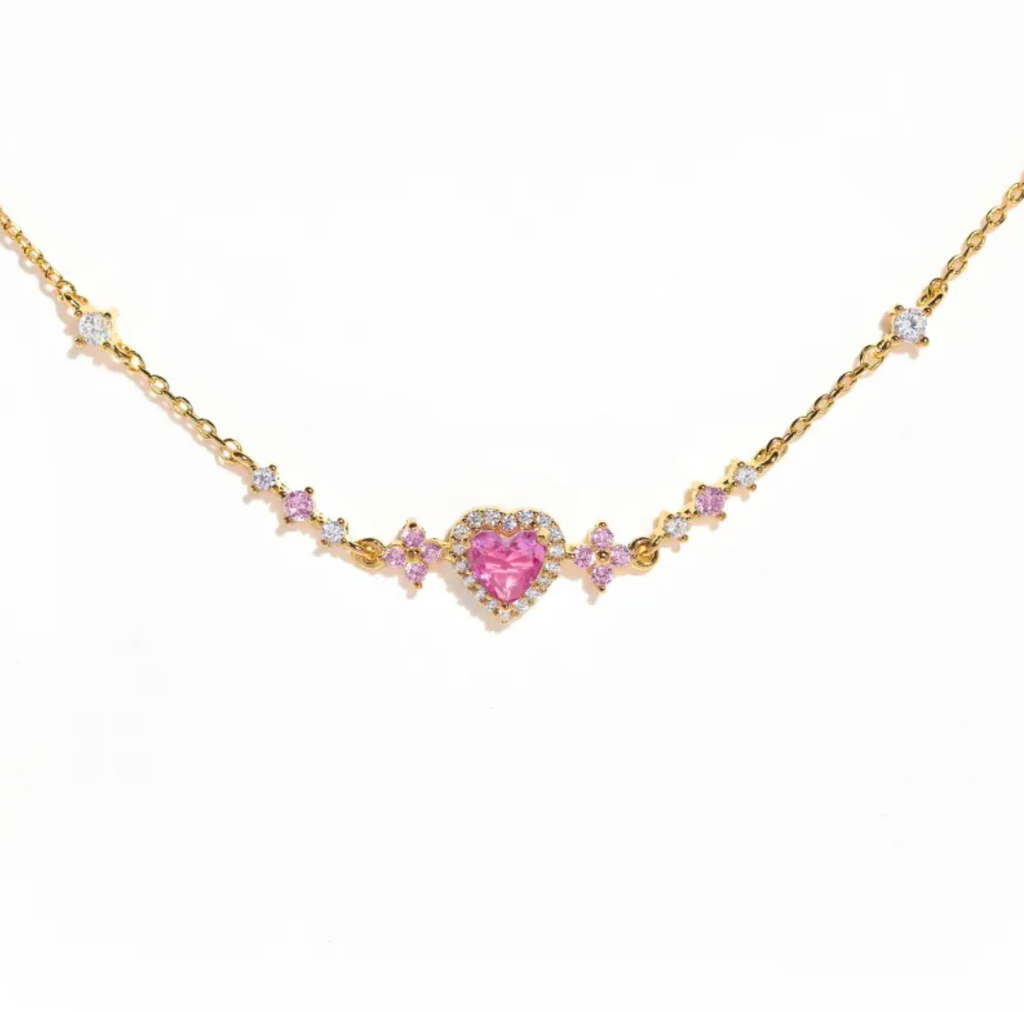 Y2K Heart Rhinestone Bracelet