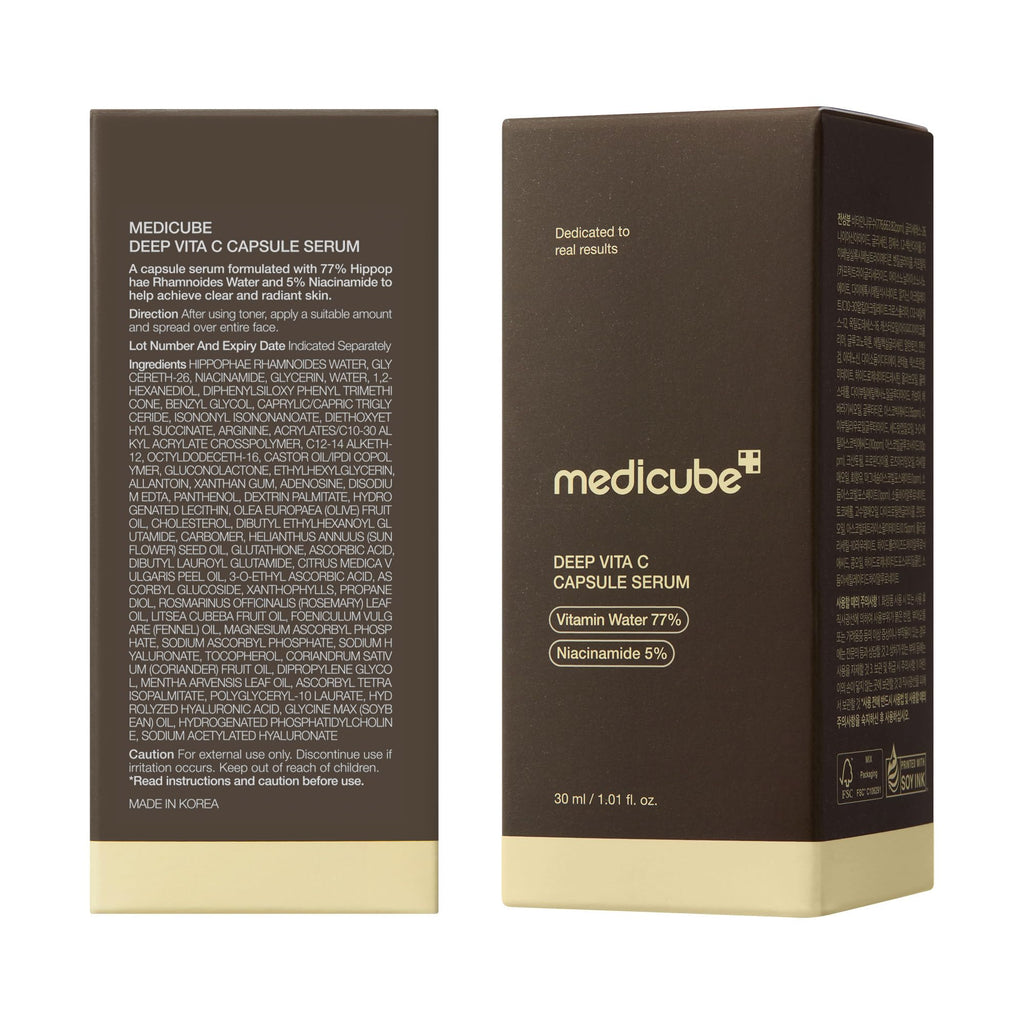 Medicube Deep Vitamin C Capsule Serum | Hydrating Vitamin C Serum for Dull & Uneven Skin | Liposome Capsule Technology | Korean Skincare 1.01 fl oz