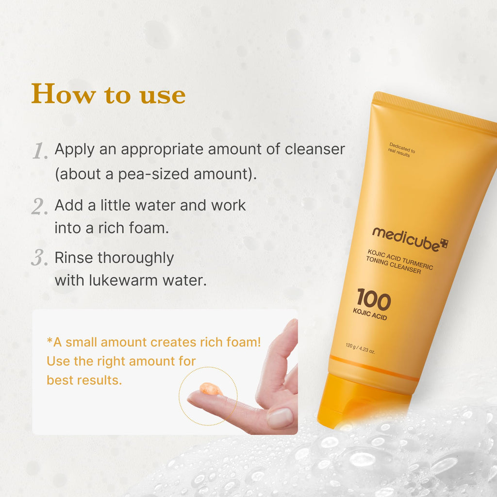 Medicube Kojic Turmeric Whip Cleanser | Brightening Foaming Cleanser for Balanced Skin