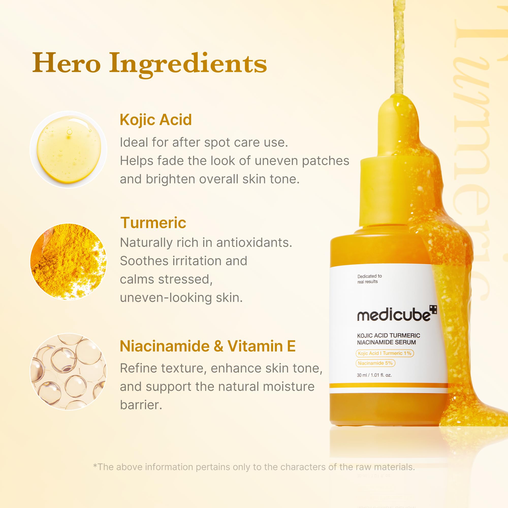 Medicube Kojic Acid Turmeric Capsule Serum for Troubled Skin | Brightening & Hydration | Niacinamide Glow Capsules | 1.01 fl oz