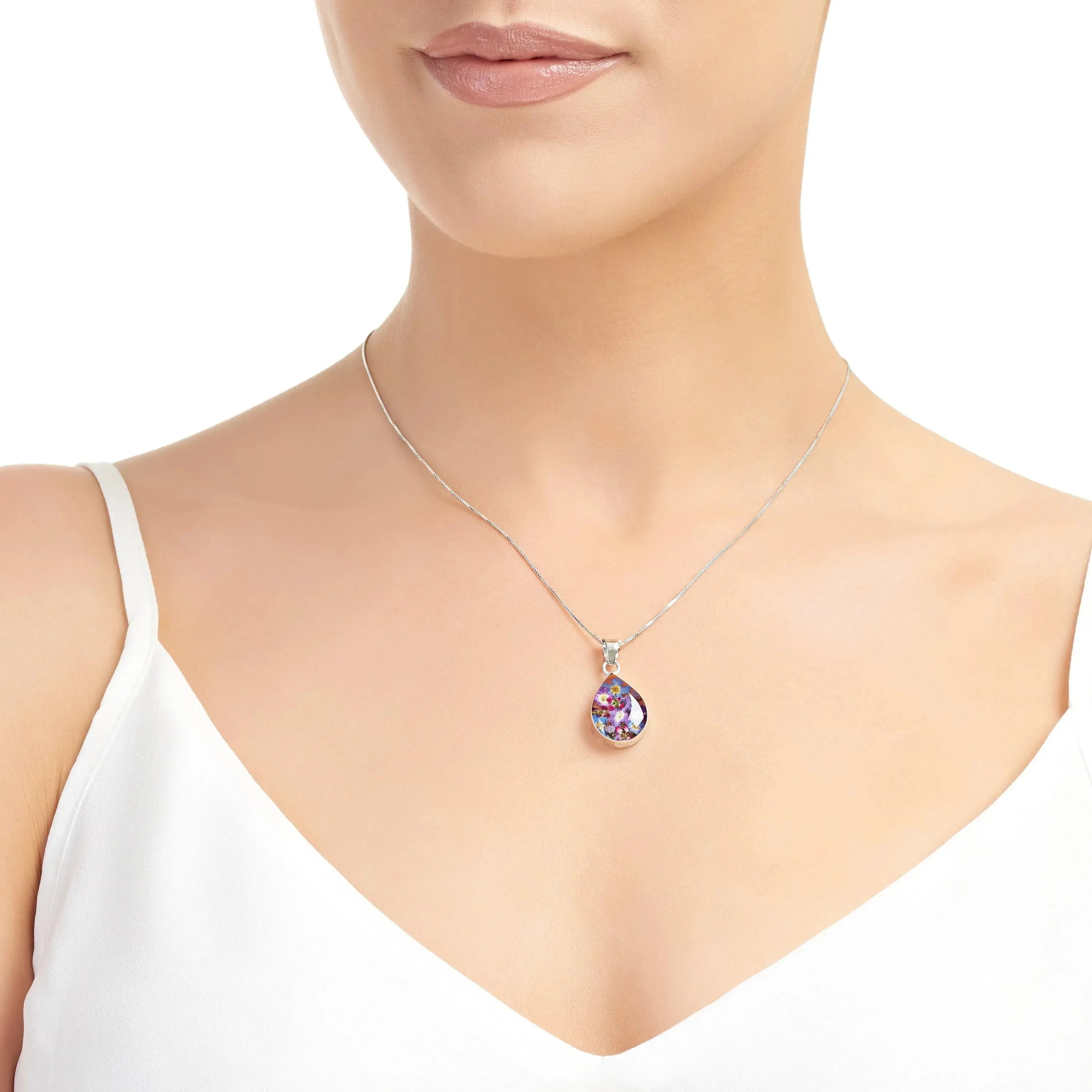 Purple Haze Teardrop Pendant Necklace